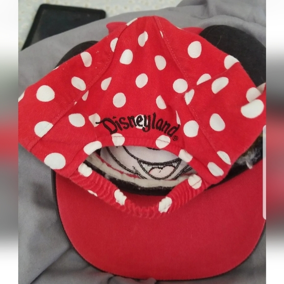 Disneyland Minnie Mouse Ears Red White Polka Dot Kids Hat Cap Disney - Picture 2 of 4